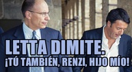 El Presidente italiano Letta dimite